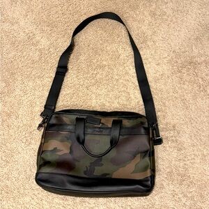 Men’s Coach laptop/briefcase camo print